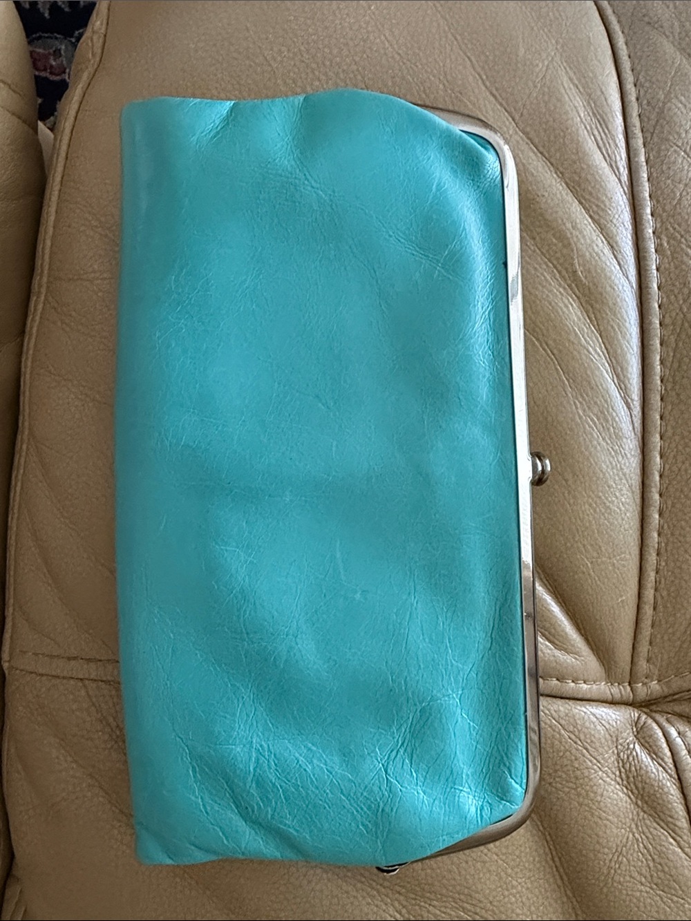 HOBO Turquoise Clutch Wallet - Stylish Women's Wallet - Picture 2 of 8